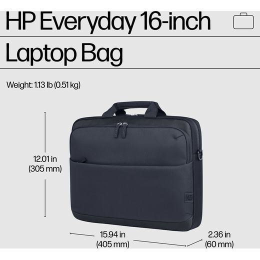 HP Everyday Laptop Bag for 16.1 inch laptop - dimensions