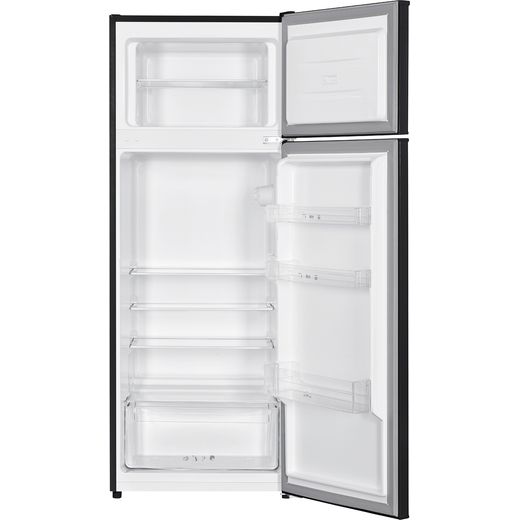 Russell Hobbs RH143TMFF542E1B 143cm 80/20 Small Fridge Freezer with Door-on-door - Black - Front with door open shot