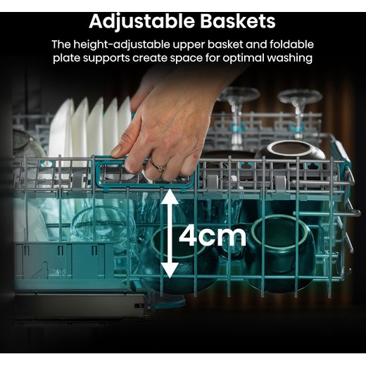 Hisense Standard Dishwasher - Black Inox - Annotation - Adjustable basket shot
