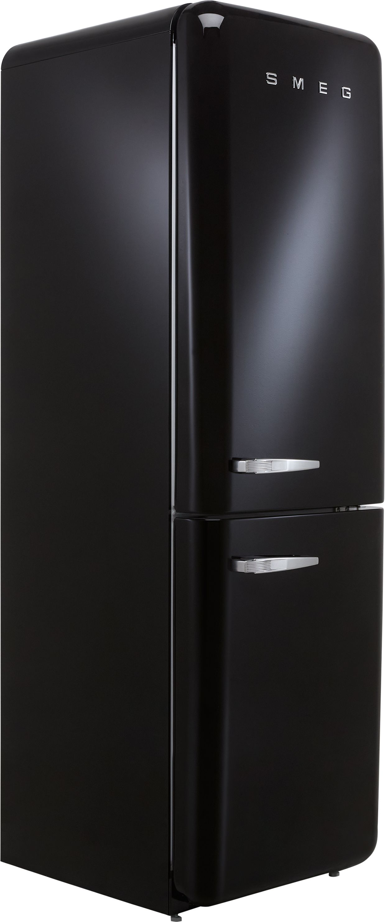 Smeg 50s Style Retro Right Hand Hinge FAB32RBL5UK 197cm High 60/40 No Frost Fridge Freezer - Black - D Rated, Black