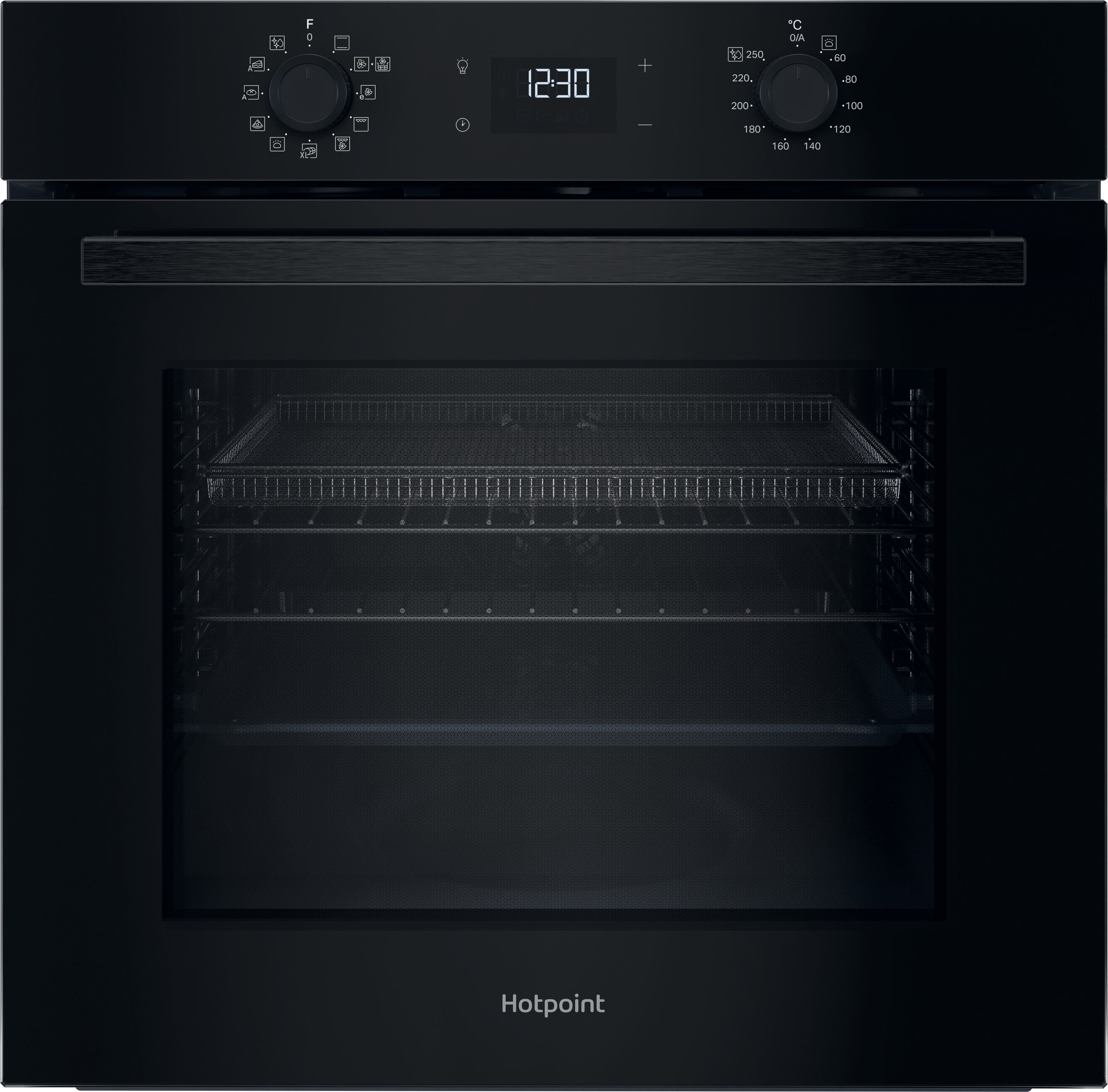 Hotpoint Class 2 HO 458HF B UK Built In Electric Single Oven - Black - A Rated, Black