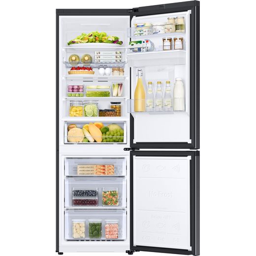 Samsung 70/30 Total No Frost Fridge Freezer - Black - Doors open