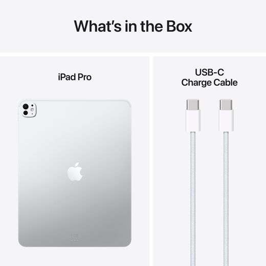 Apple iPad Pro 13" 256GB WiFi 2025 - Silver - Annotation - Whats in the box