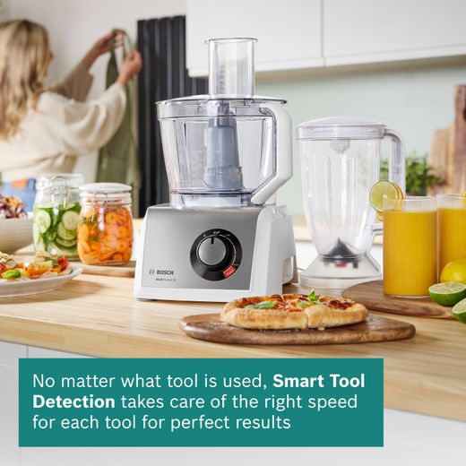 Bosch MultiTalent 8 3.9 Litre Food Processor - White / Stainless Steel - Annotation - Smart tool detection
