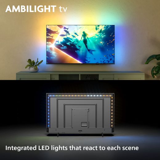 Philips PUS8500/05 65" 4K Ultra HD QLED Smart Ambilight TV - Annotation - Ambilight shot