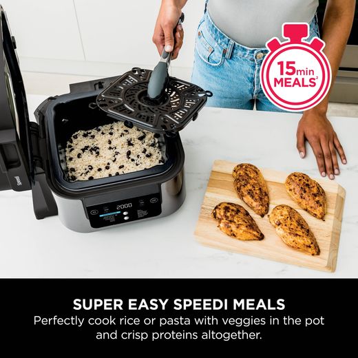 Ninja ON500UK 5.7 Litre Multi Cooker - Black Stainless Steel - Annotation - Super easy shot