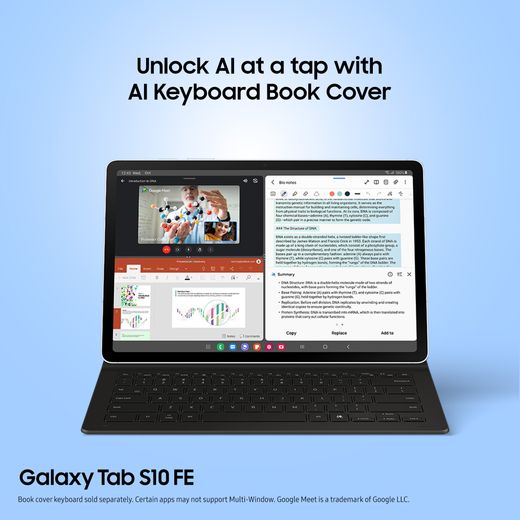 Samsung Galaxy Tab S10 FE 10.9" 256GB WiFi Tablet - Silver - Annotation - AI