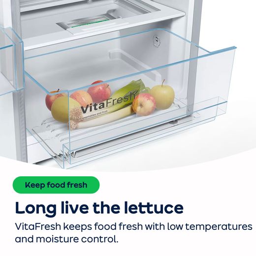 Bosch Series 4 American Fridge Freezer - Stainless Steel Effect - AO Annotation - VitaFresh