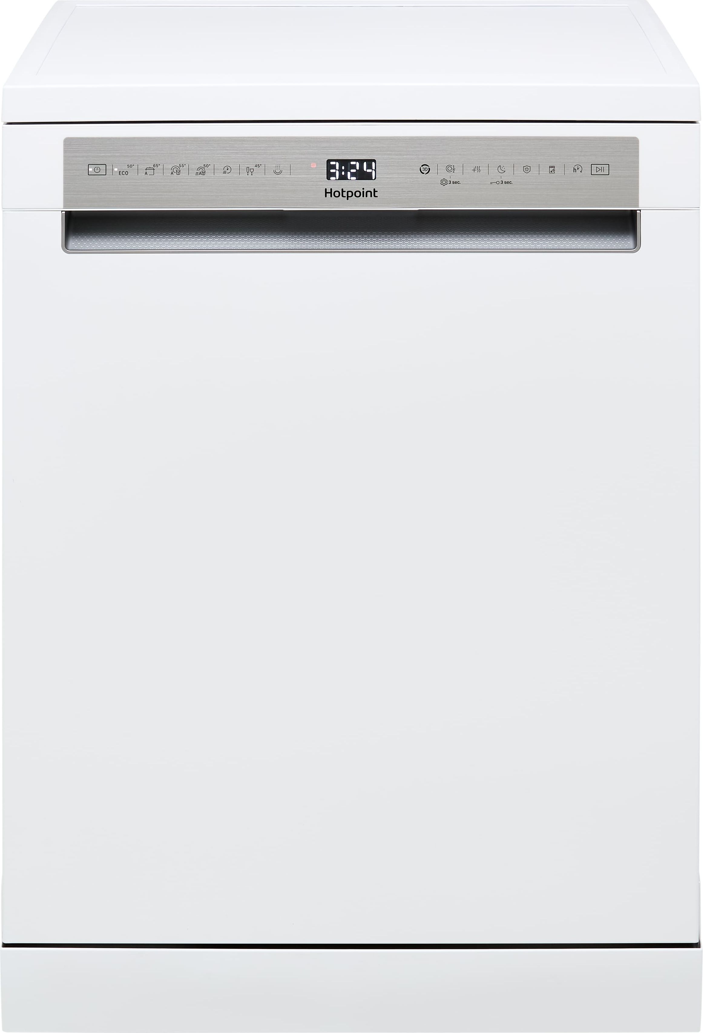 Image of Hotpoint H7FHS41UK Full Size Dishwasher - White - C Rated, White