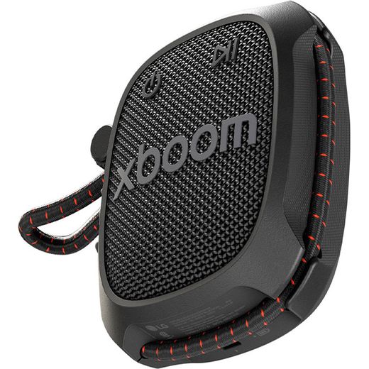 LG xboom Rock Wireless Speaker - Black - left perpsective shot