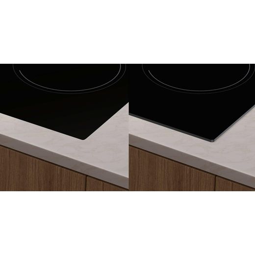 Candy Idea CII647CCAR 59cm Induction Hob - lifestyle - close ups of corner showing level and raised fitting