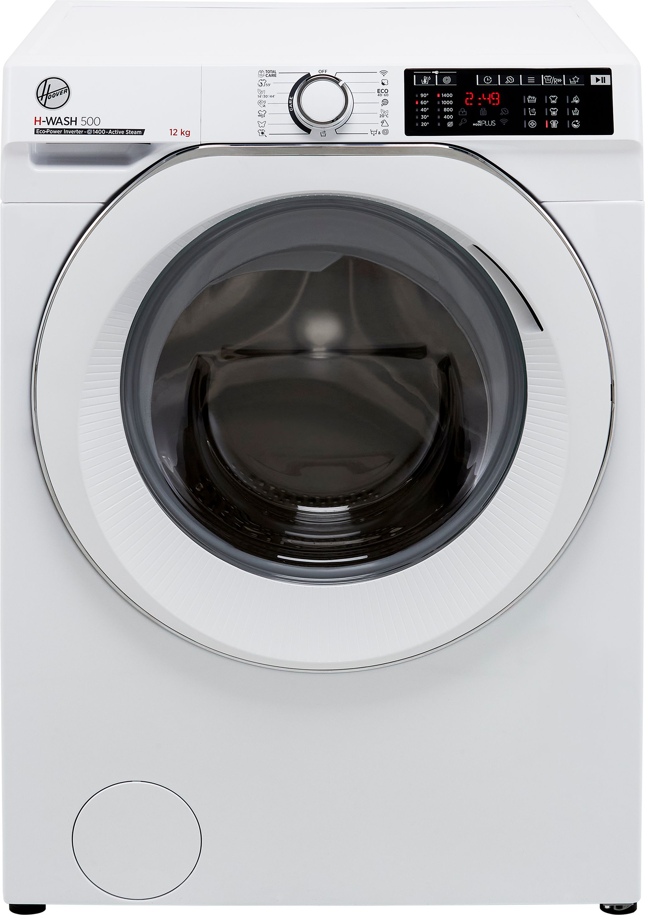 Hoover H-WASH 500 HW412AMC/1 12kg WiFi Connected Washing Machine with 1400 rpm - White - A Rated, White