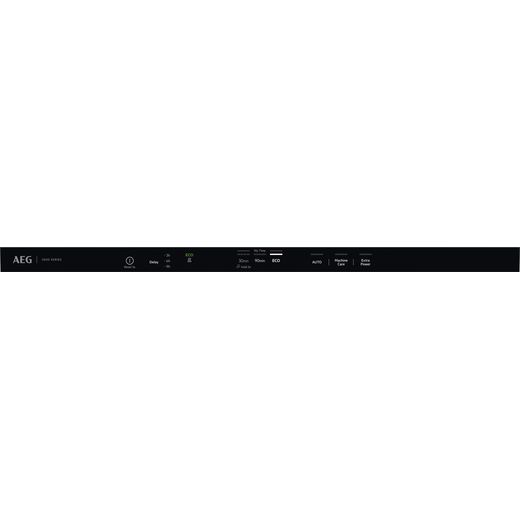 AEG 5000 Series Integrated Standard Dishwasher - White - control panel shot