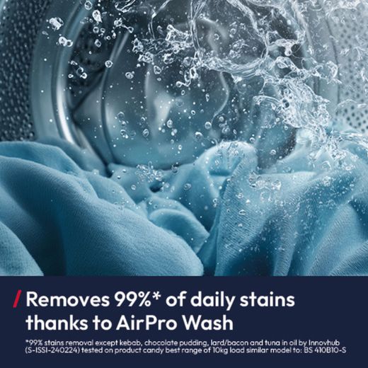 Hoover Pro Wash Series 7 HBQD49SBL10JU-80 9kg WiFi Connected Auto Dosing Washing Machine with 1400 rpm - Matte Black - Annotation -  airpro wash