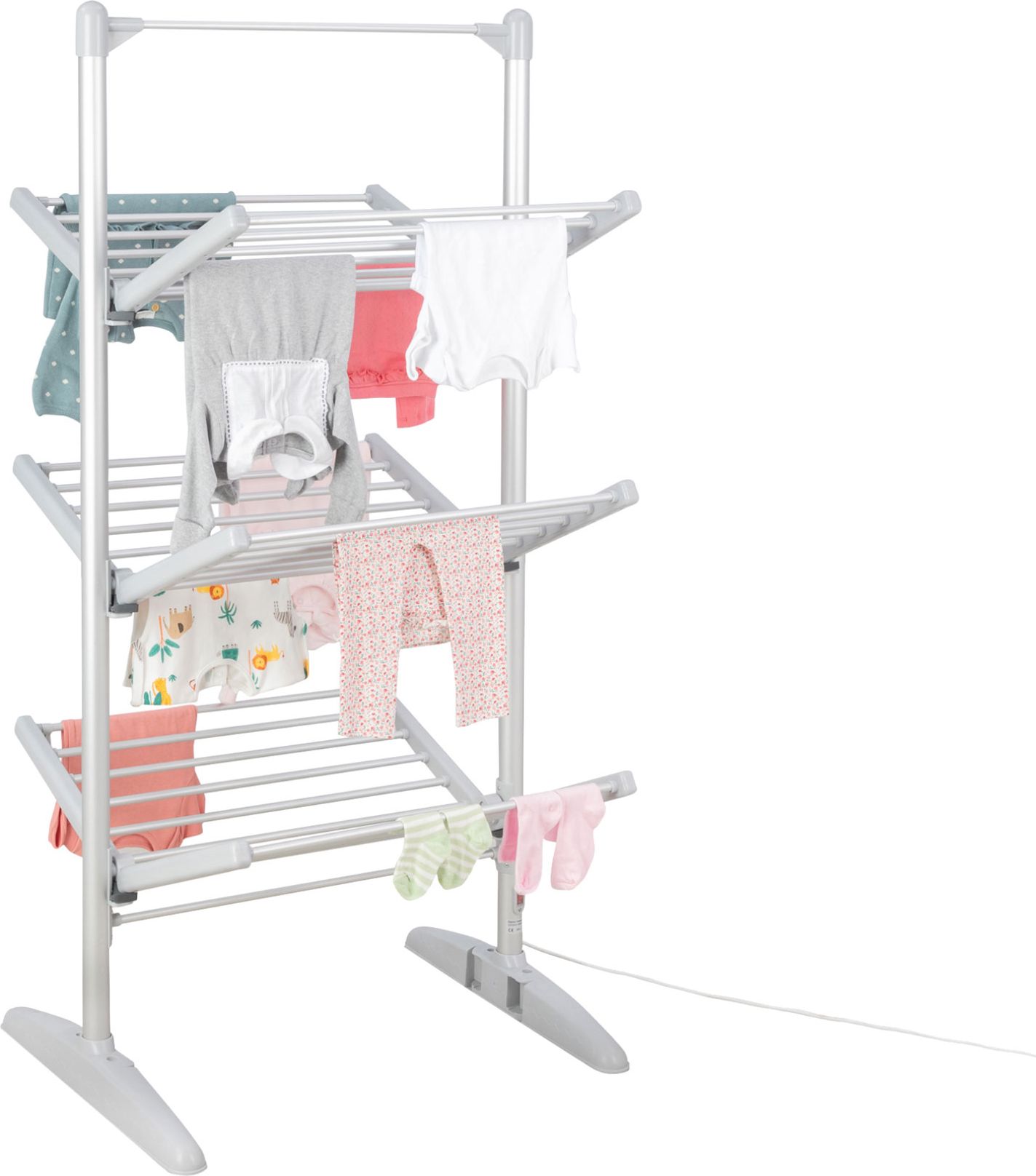 Minky 3 Tier Heated Airer - Silver - 21m Drying Space