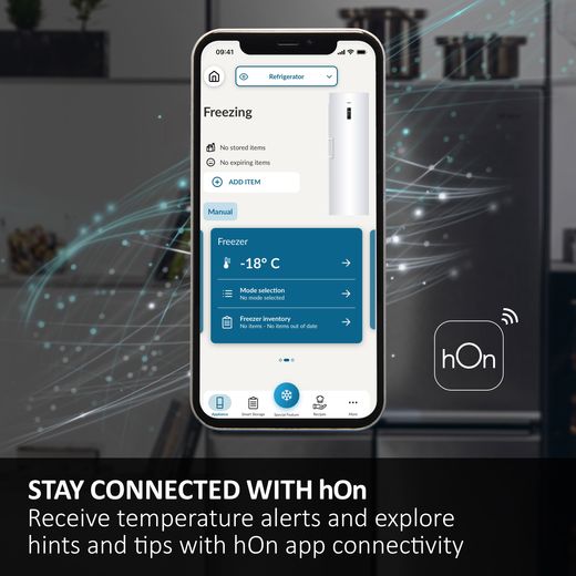 Haier InstaSwitch Frost Free Upright Freezer - White - Annotation - App shot
