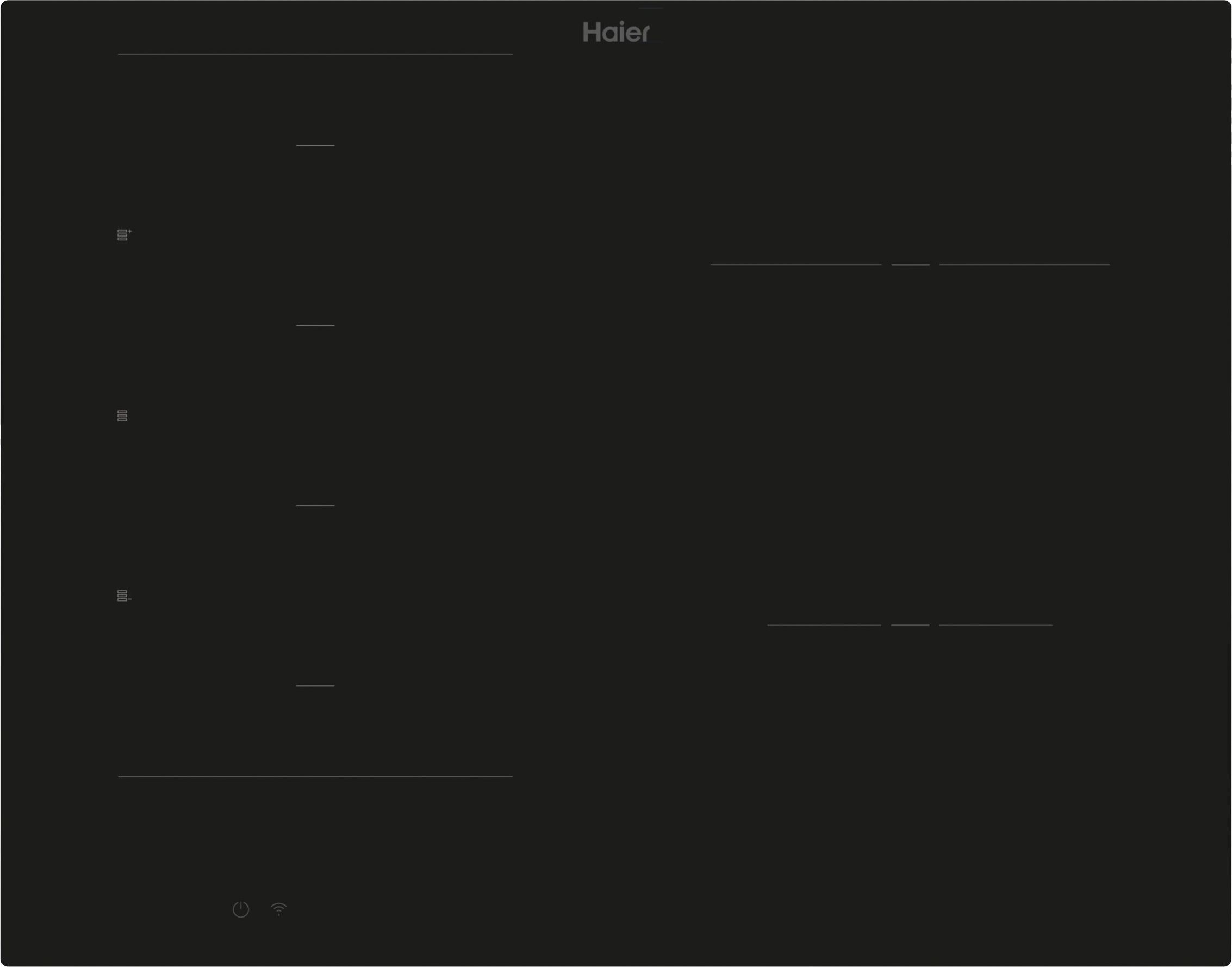 Haier 65 cm Induction Hob - 4 Zones - Touch Control - Black
