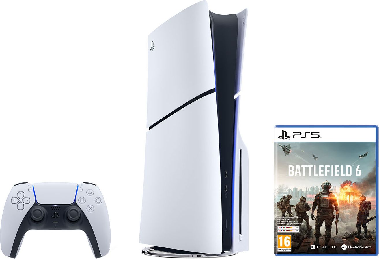Playstation 5 Slim Console - 1TB SSD - White - Battlefield 6 Bundle