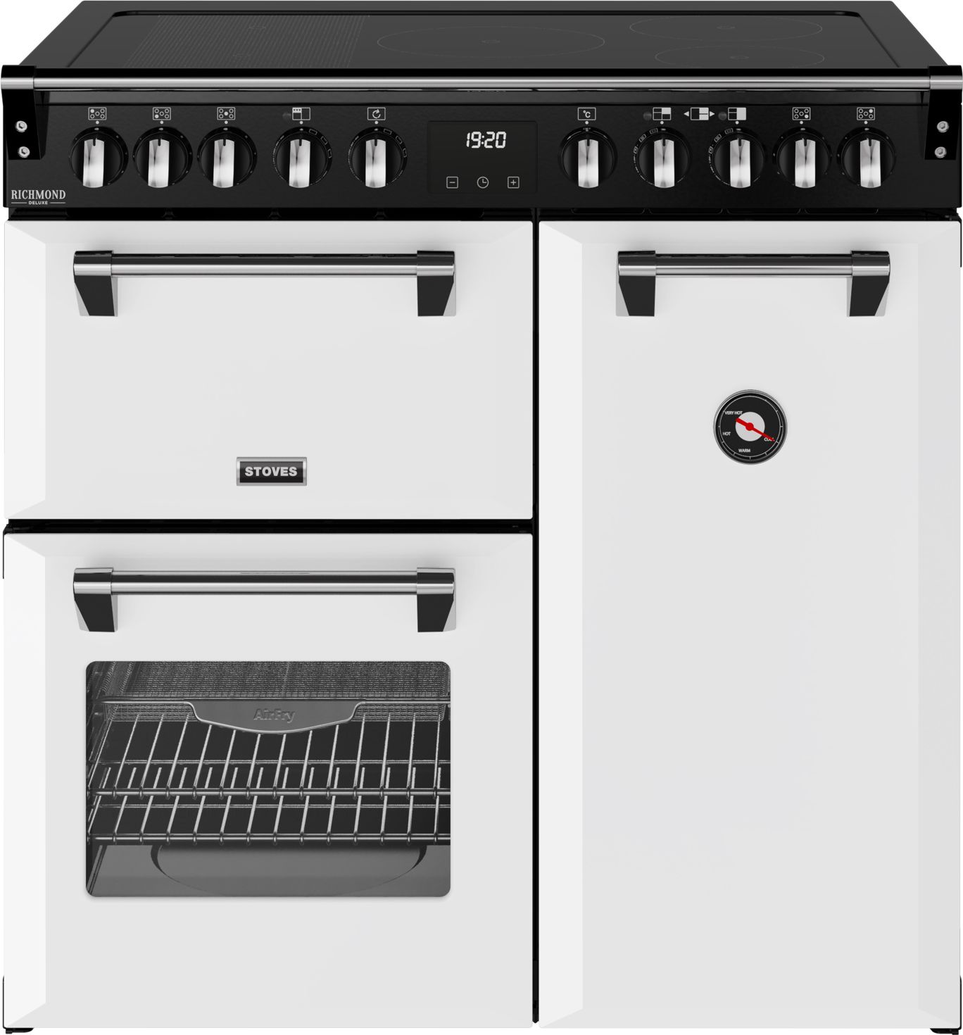 Stoves 90cm Electric Range Cooker - 3 Oven - Induction Hob - White