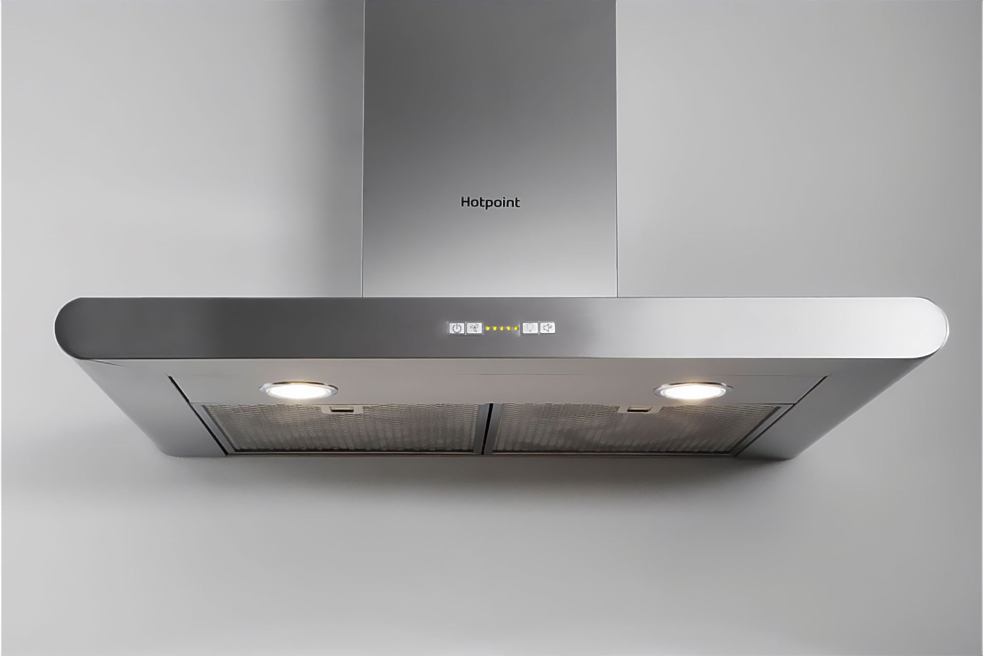 Image of Hotpoint PHC77FLBIX 70cm Chimney Cooker Hood - Stainless Steel, Stainless Steel