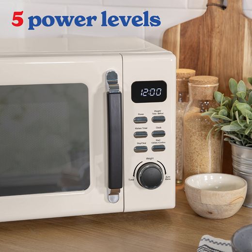 Russell Hobbs RHM2026C 26cm High, Freestanding Small - Cream - Annotation - 5 power levels 