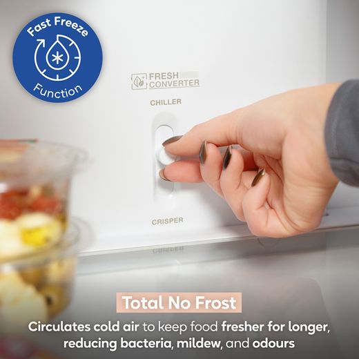 Russell Hobbs RH184FF602C1SS 184cm 60/40 Frost Free Fridge Freezer - Stainless Steel  - Annotation - Fast freeze shot