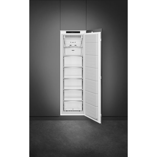 Smeg Integrated Under Counter Freezer - Door open in room