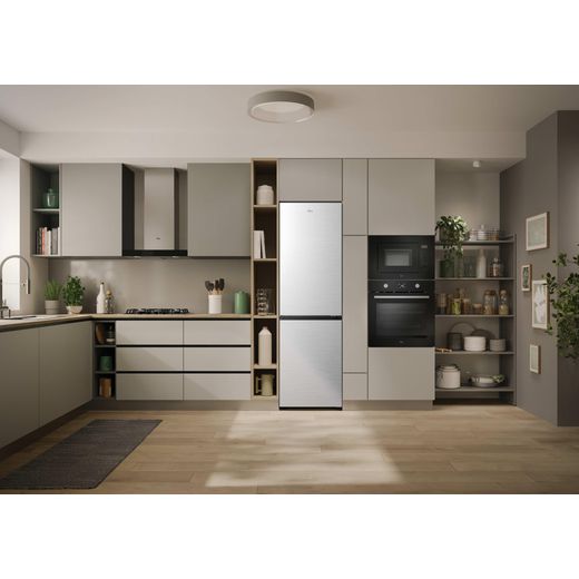 Hoover HONCQ3T518ENXK 185cm 50/50 Frost Free Fridge Freezer - Silver - fridge freezer in kitchen shot
