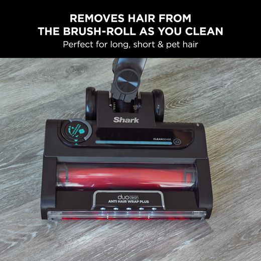 Shark Stratos with Anti-Hair Wrap Plus & Clean Sense IQ IZ400UK Cordless Vacuum Cleaner with up to 60 Minutes Run Time - Grey / Rose Gold - Brush-Roll