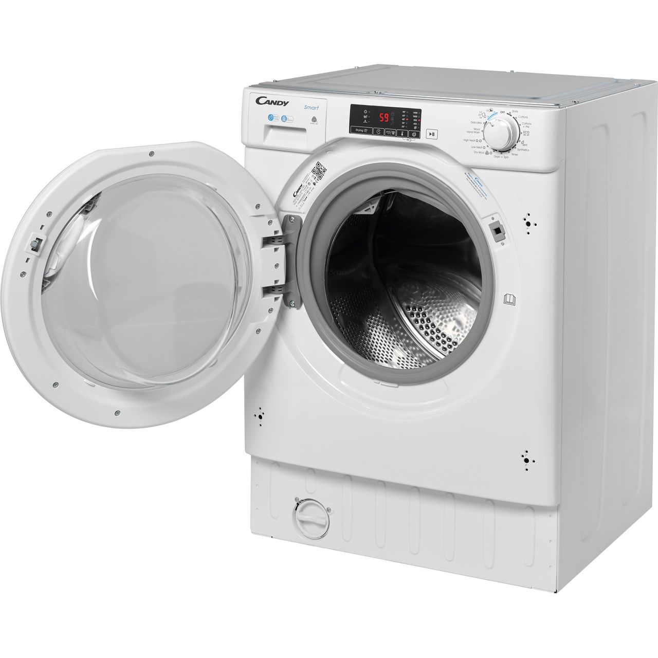 candy smart cbd485d2e integrated 8 kg washer dryer