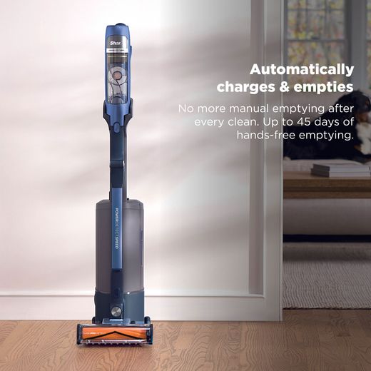 Shark PowerDetect Speed Clean and Empty Pet Pro Cordless Vacuum Cleaner with up to 60 Minutes Run Time - Ultramarine - Annotation - auto charges shot