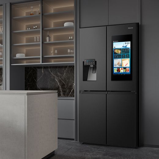 Hisense Pureflat Eclipse American Fridge Freezer - Black - Fridge freezer in kitchen