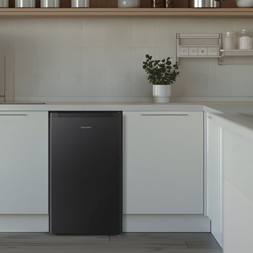 Fridgemaster Under Counter Freezer - Black - Freezer in kitchen
