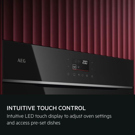 AEG SurroundCook OU5PB40PM Built In Electric Single Oven with Pyrolytic Cleaning - Stainless Steel - Annotation - Intuitive touch control