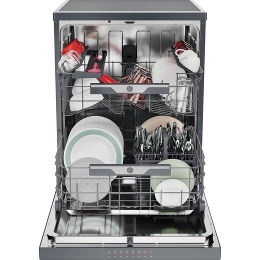 Hoover H-DISH 500 Standard Dishwasher - Anthracite - Door open