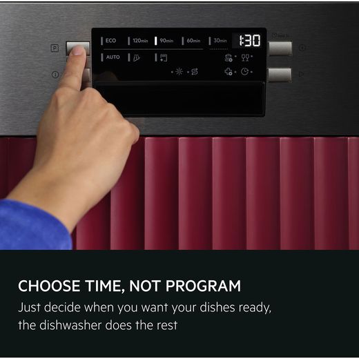 AEG 6000 Series Integrated Standard Dishwasher - Stainless Steel - annotation - choose time shot