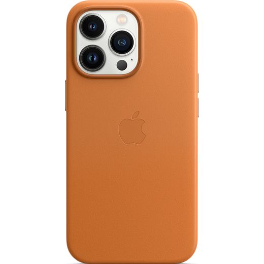 Apple Leather Case with Magsafe for iPhone 13 Pro - Golden Brown