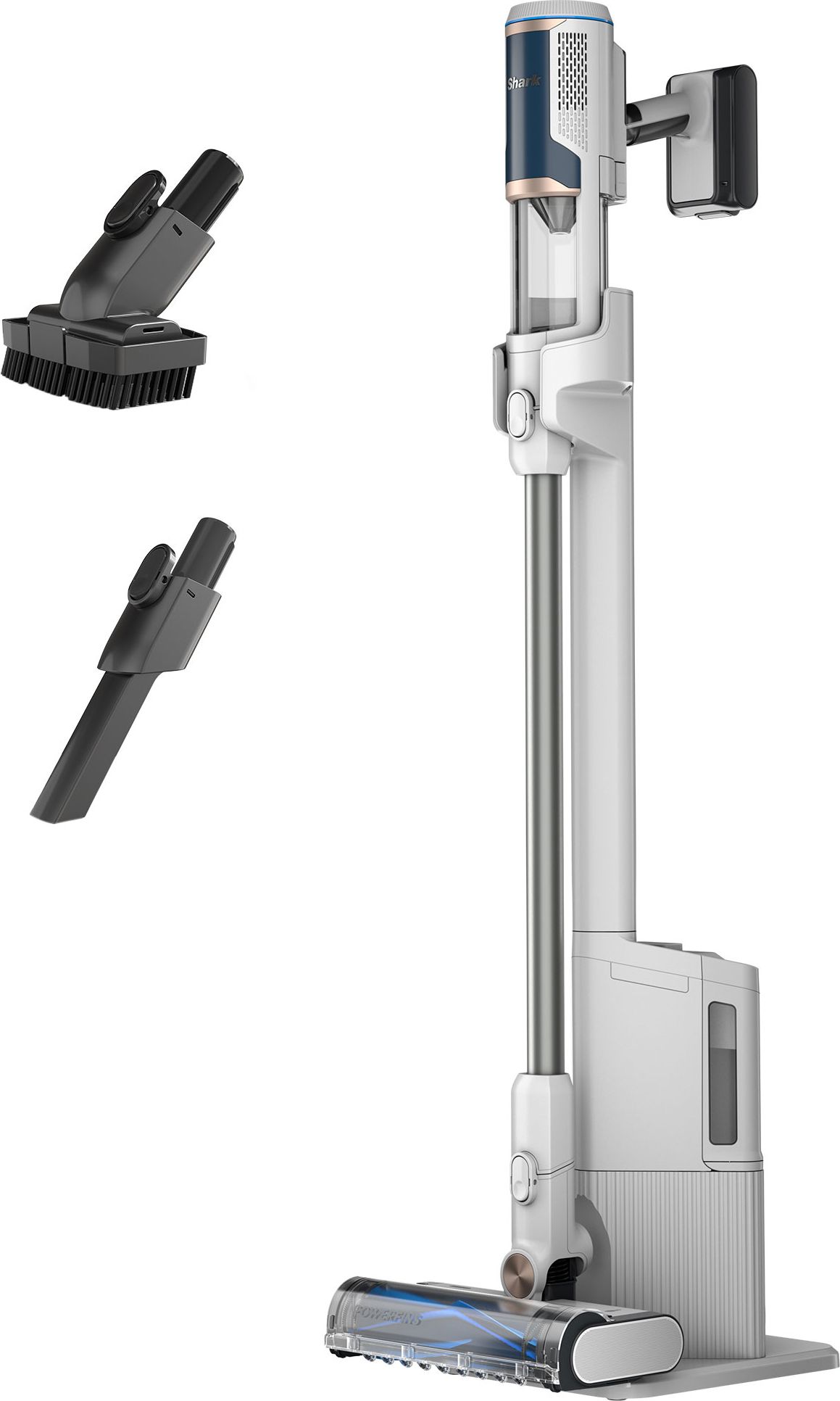 Image of Shark Clean & Empty Auto-Empty System Cordless Vacuum Cleaner with up to 40 Minutes Run Time - White / Blue - BU3521UK, White / Blue