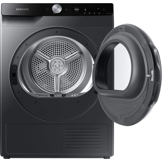 Samsung Series 6 DV90T6240LB/S1 Wifi Connected Heat Pump Tumble Dryer - Black - Door open