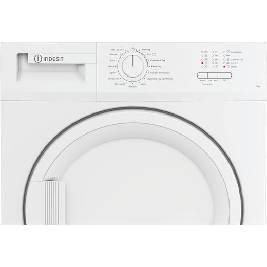Indesit 8Kg Condenser Tumble Dryer - White - Close up shot