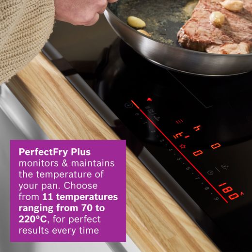 Bosch Series 6 PIX631HC1E 59cm Induction Hob - Black - annotation - perfect fry shot