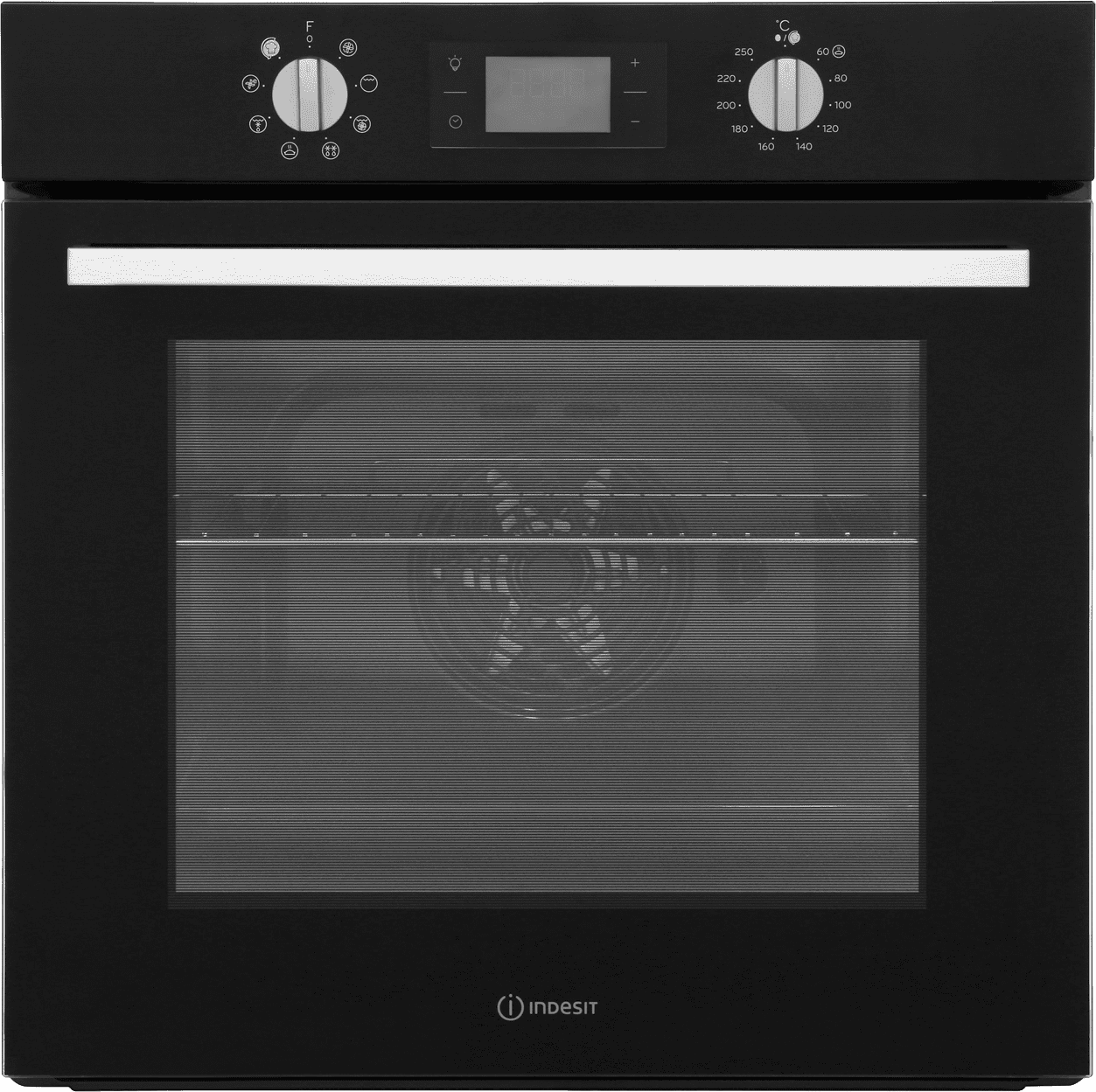 Indesit Aria IFW6340BL Built In Electric Single Oven - Black - A Rated, Black