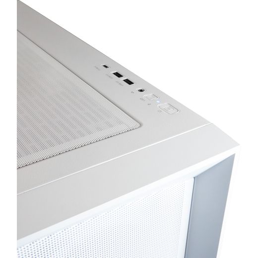 CyberPowerPC AO22227 Gaming PC - NVIDIA® GeForce RTX™ 5080, Intel® Core™ i7, 1TB SSD - White - control panel shot