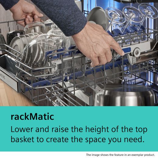 Siemens IQ-700 Standard Dishwasher - Brushed Steel - annotation - rackmatic