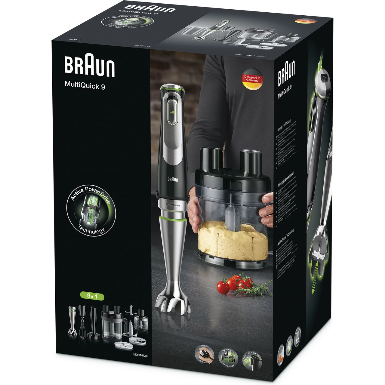 Braun MultiQuick 9 MQ9187XLI Hand Blender with 13 Accessories - Black