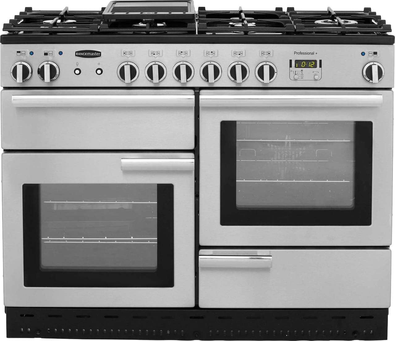 Rangemaster Professional Plus PROP110DFFSS/C 110cm Dual Fuel Range Cooker - Stainless Steel - A/A Rated, Stainless Steel