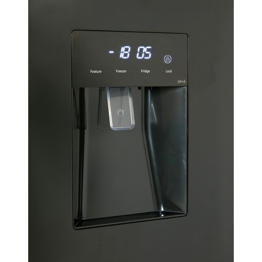 Tesla American Fridge Freezer - Black - Water dispenser