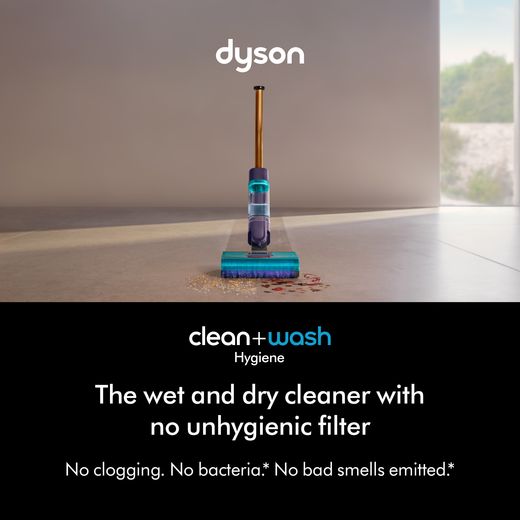 Dyson Clean+Wash Hygiene Wet and Dry Cleaner - Purple/copper - Annotation - No unhygienic filter