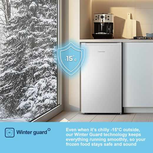 Fridgemaster Under Counter Freezer - White - Annotation - Winter guard
