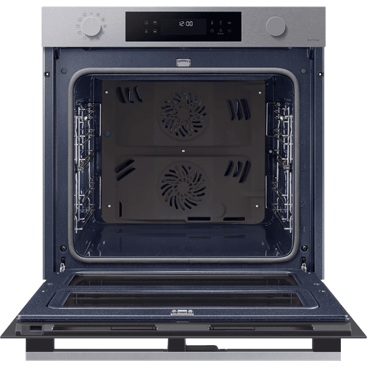 Samsung Series 4 Dual Cook Flex™ Electric Single Oven - Stainless Steel - Door open